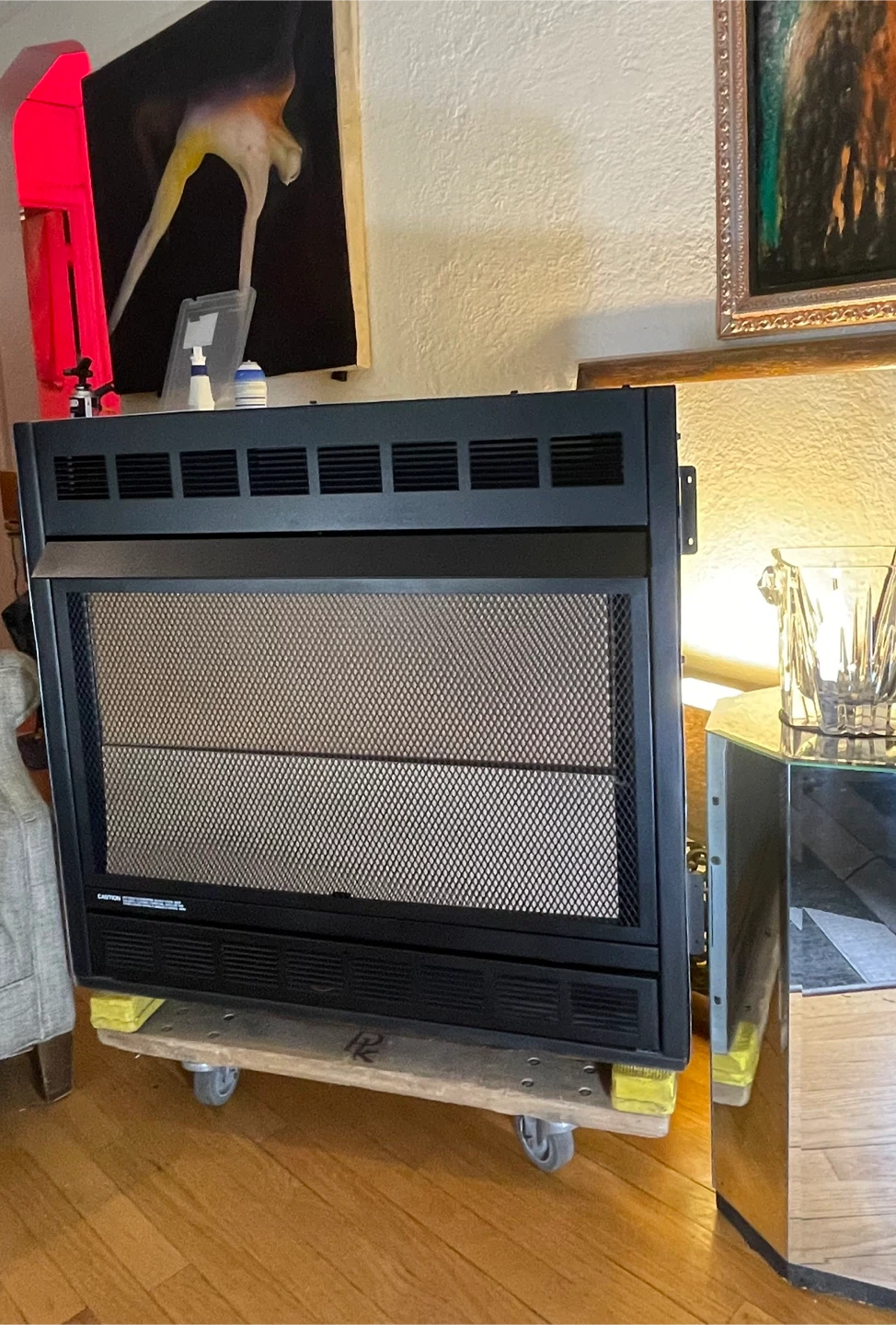 NEW DESA 33" Unvented Propane Fireplace – Complete w/ Remote