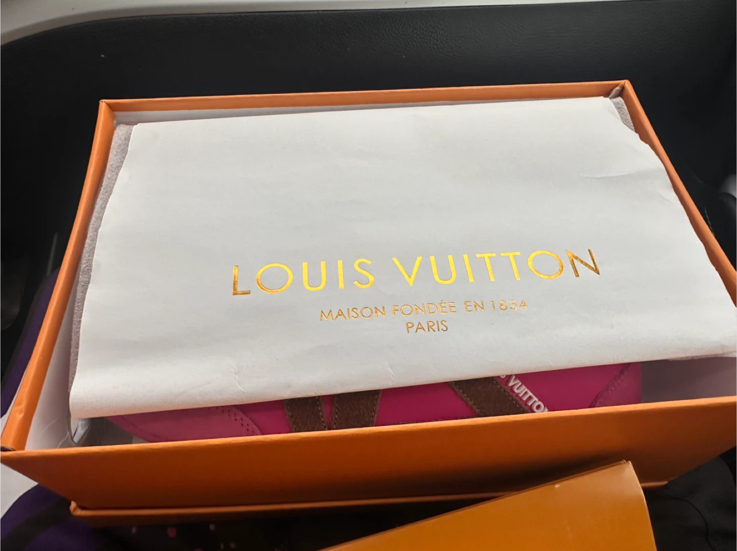 Louis Vuitton Pink Suede & Leather Sneakers - photo 2