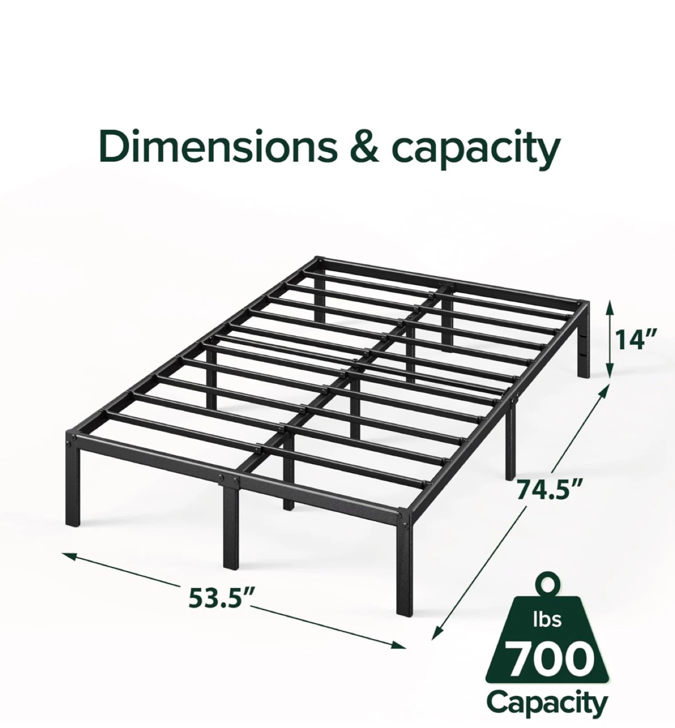 Full Size Metal Bed Frame - photo 3