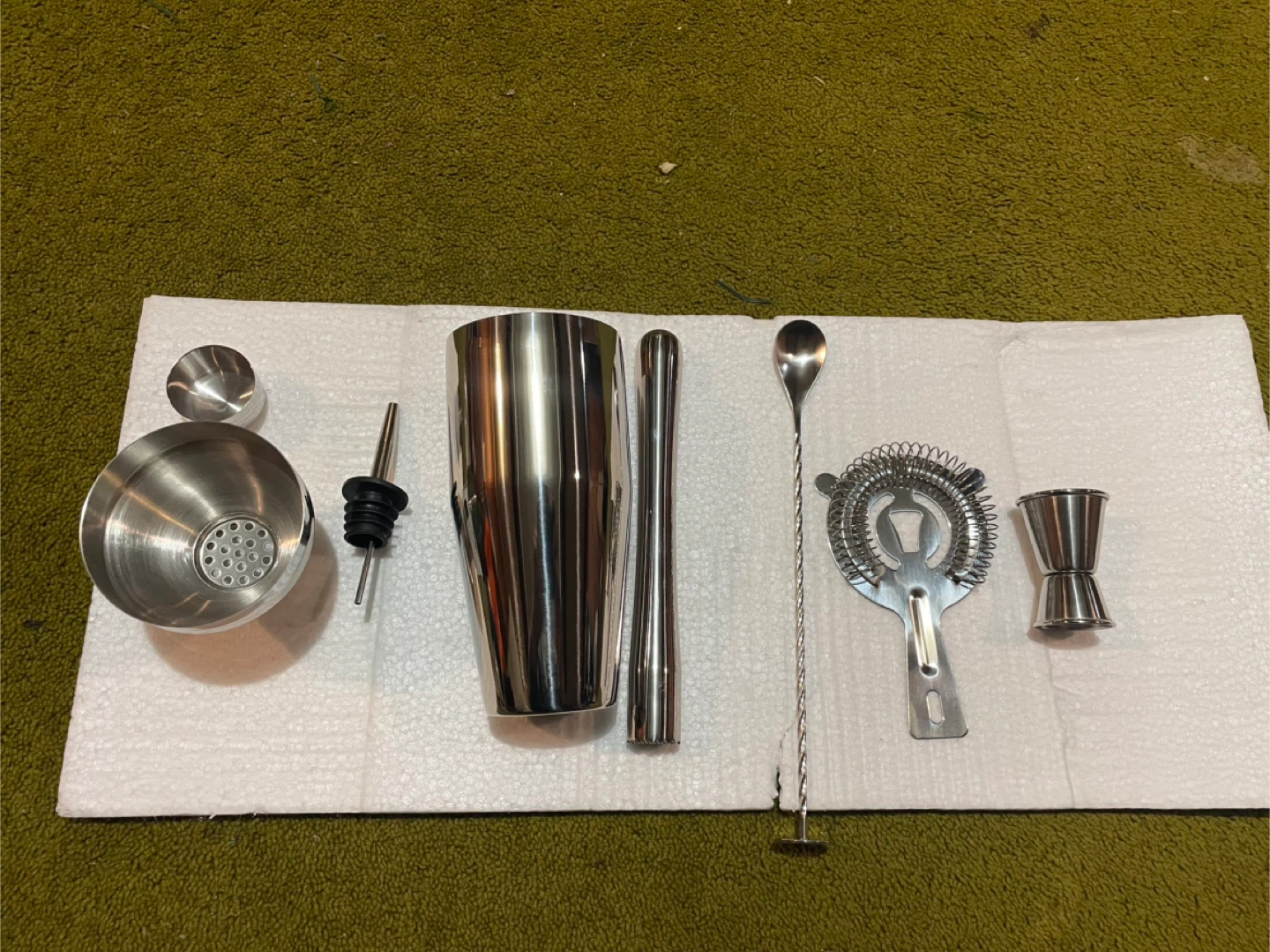 7-Piece Stainless Steel Cocktail Shaker Set