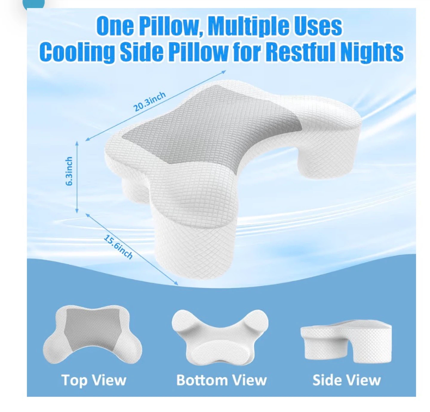 Cooling Side Pillow for Restful Nights - photo 2
