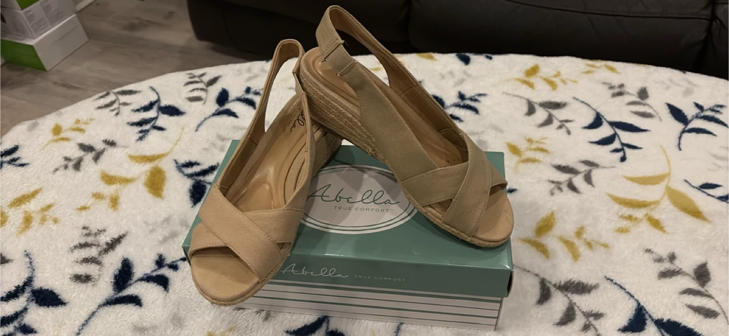 Abella True Comfort Wedge Slingback Espadrilles