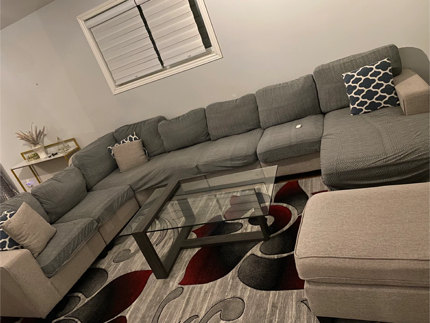 Large Sectional Sofa with Ottoman