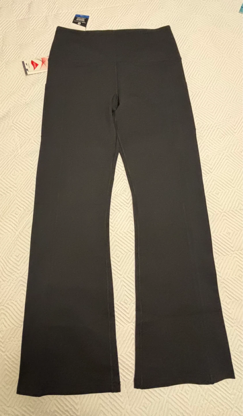 Tuff Athletics Black Bootcut Yoga Pants Large