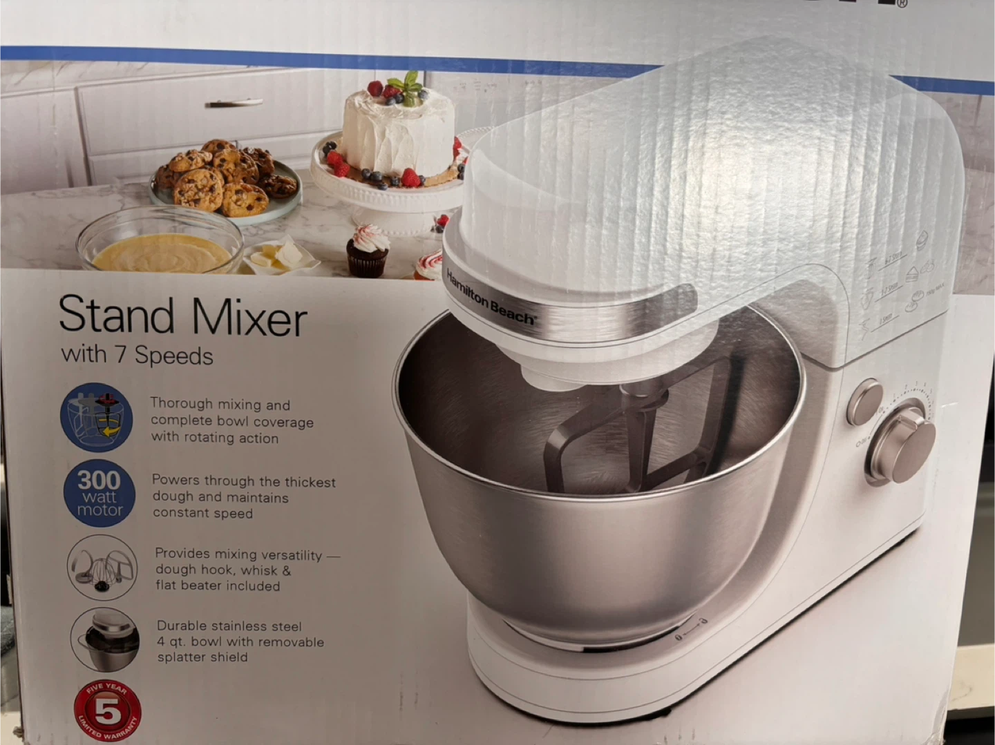Hamilton Beach Stand Mixer with 7 Speeds