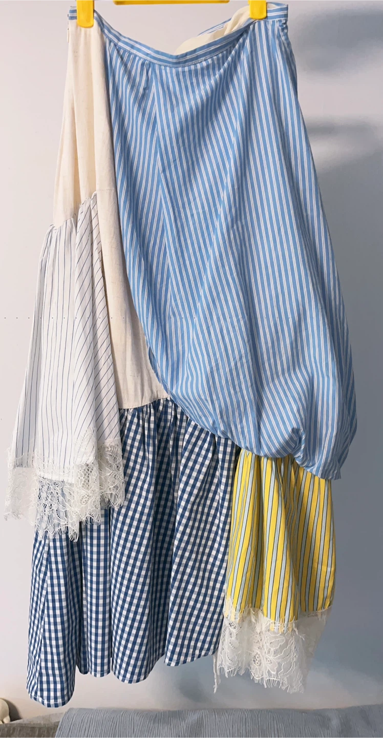 Patchwork Maxi Skirt - Mismatched Patterns