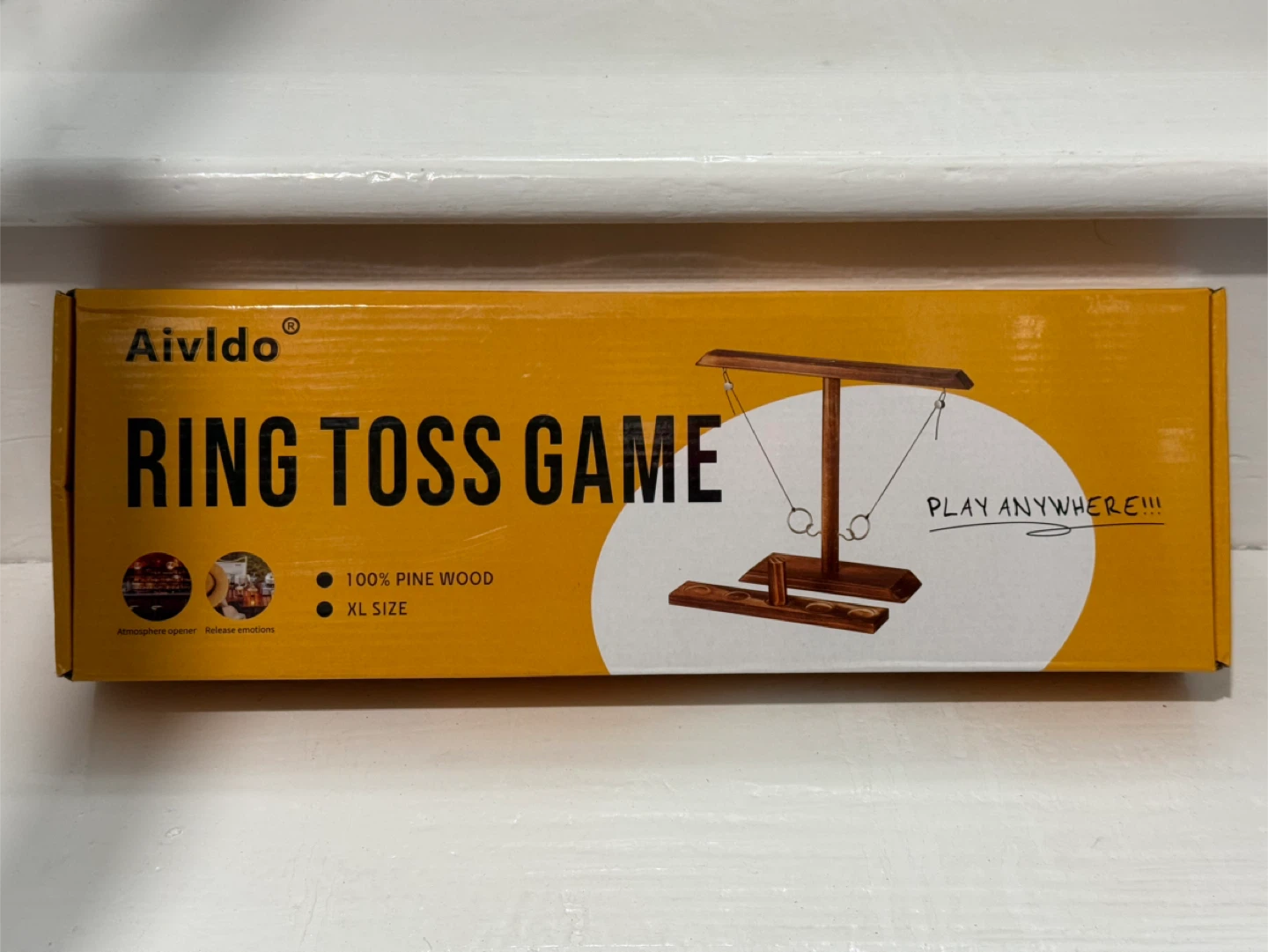Aivldo Ring Toss Game - 100% Pine Wood