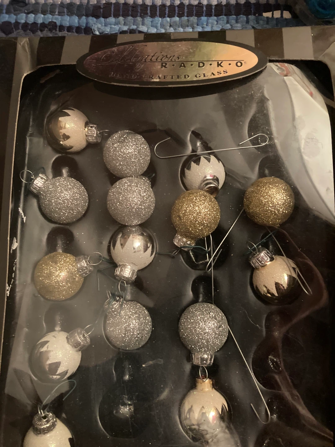 Assorted Glass Christmas Ornaments - Red, Blue, Silver, Gold - photo 2