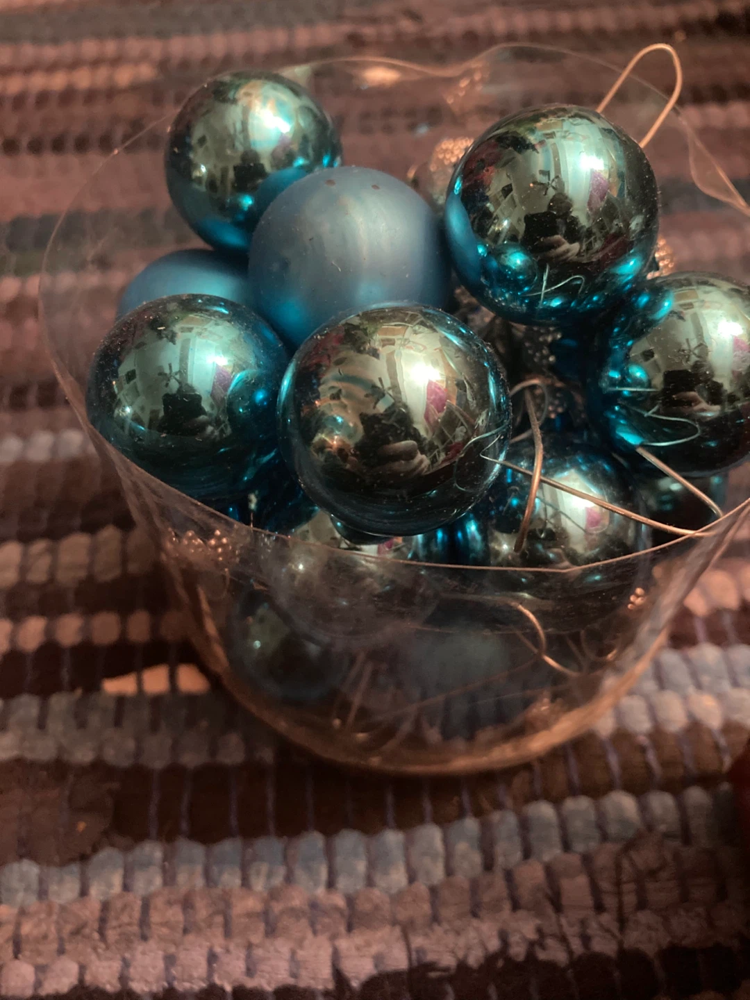 Assorted Glass Christmas Ornaments - Red, Blue, Silver, Gold - photo 3
