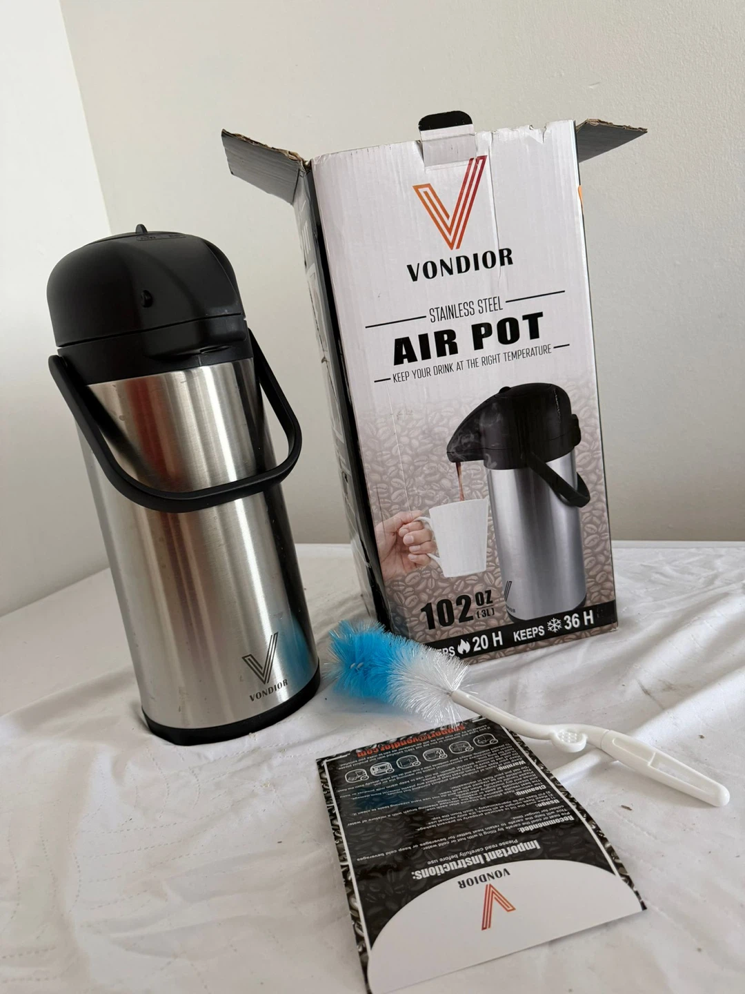 Vondior Stainless Steel Air Pot 102oz
