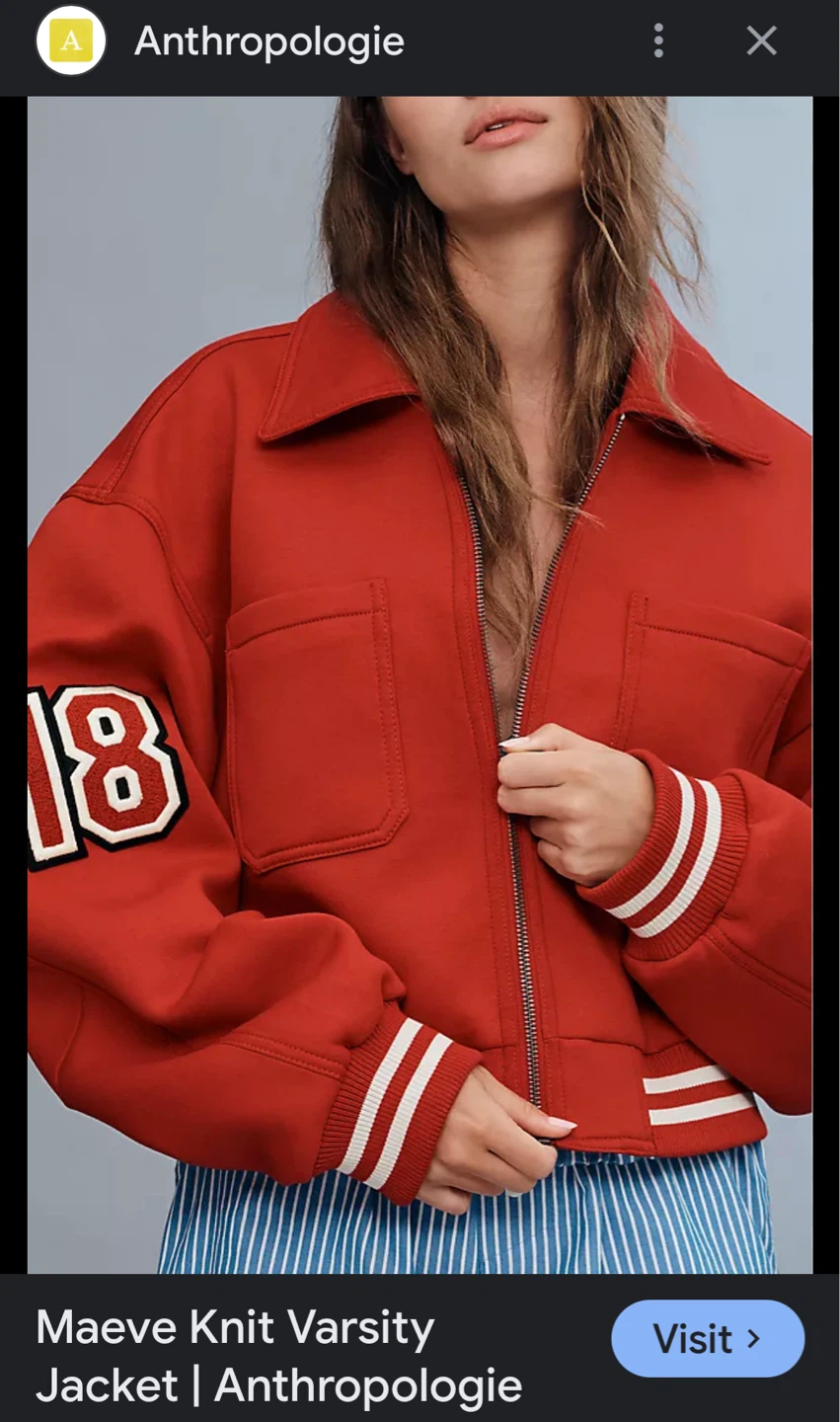 Maeve Knit Varsity Jacket - photo 2