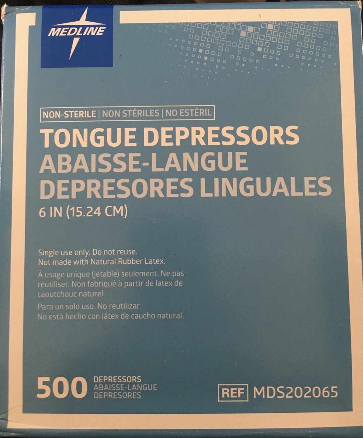 Brand New-Medline 6 Inch Tongue Depressors - 500 Count