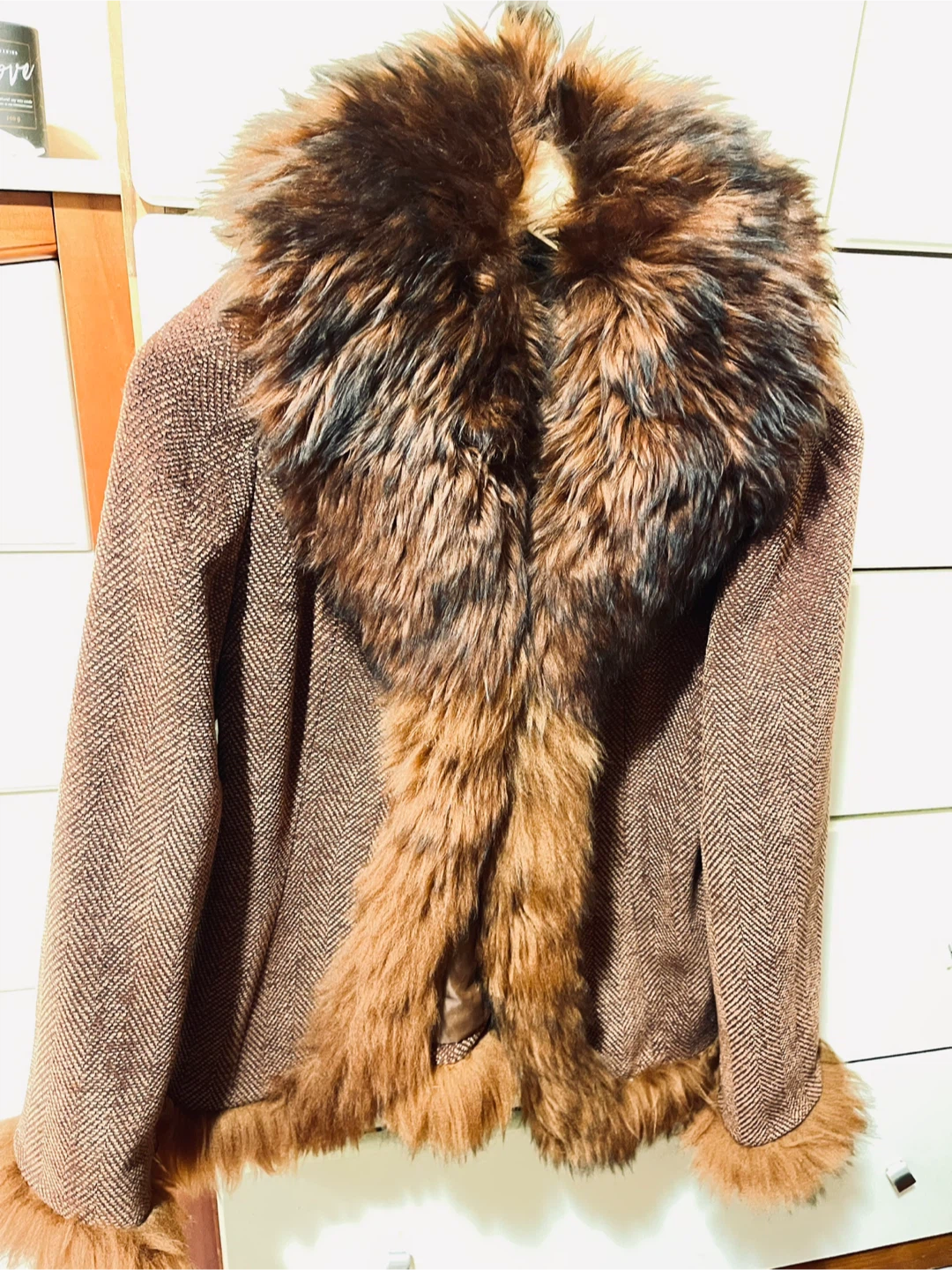 Tweed Coat with Fur Collar & Cuffs - photo 2