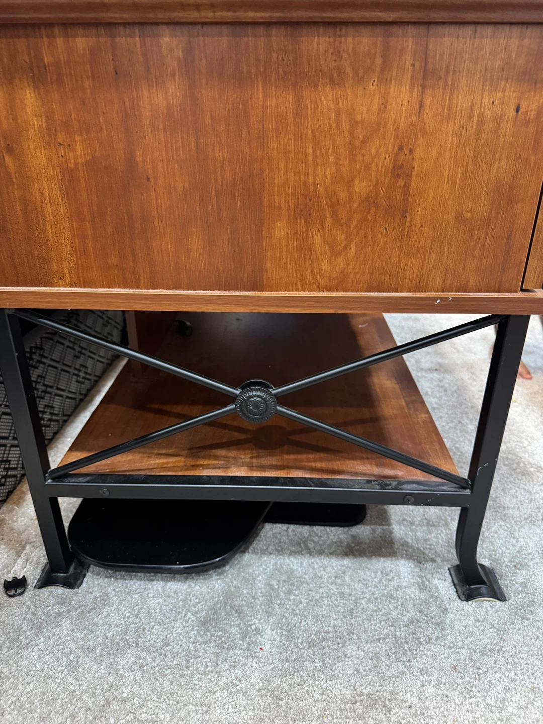 Wood Console Table with Drawer and Shelf - photo 3