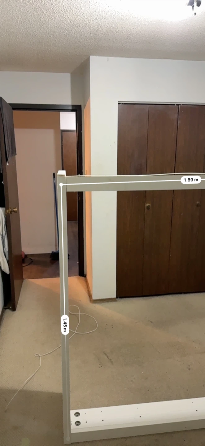 White Twin Bed Frame with Slats - photo 5