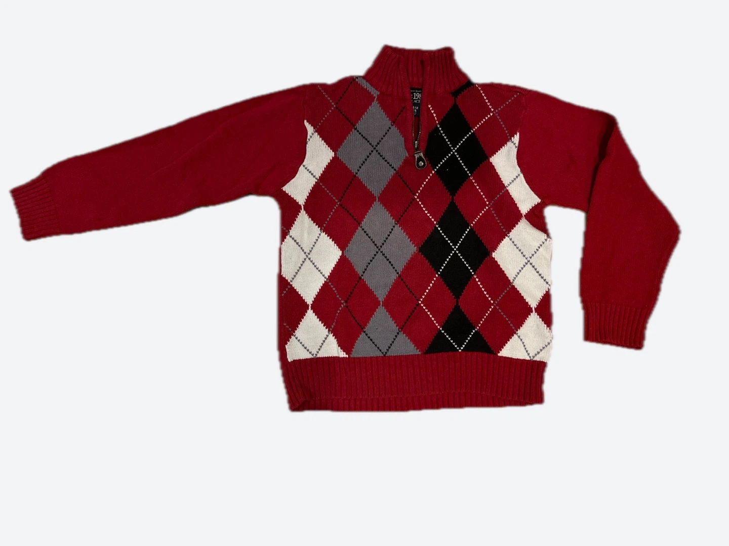 The Children's Place Red Quarter Zip-Up Sweater M/M 7/8