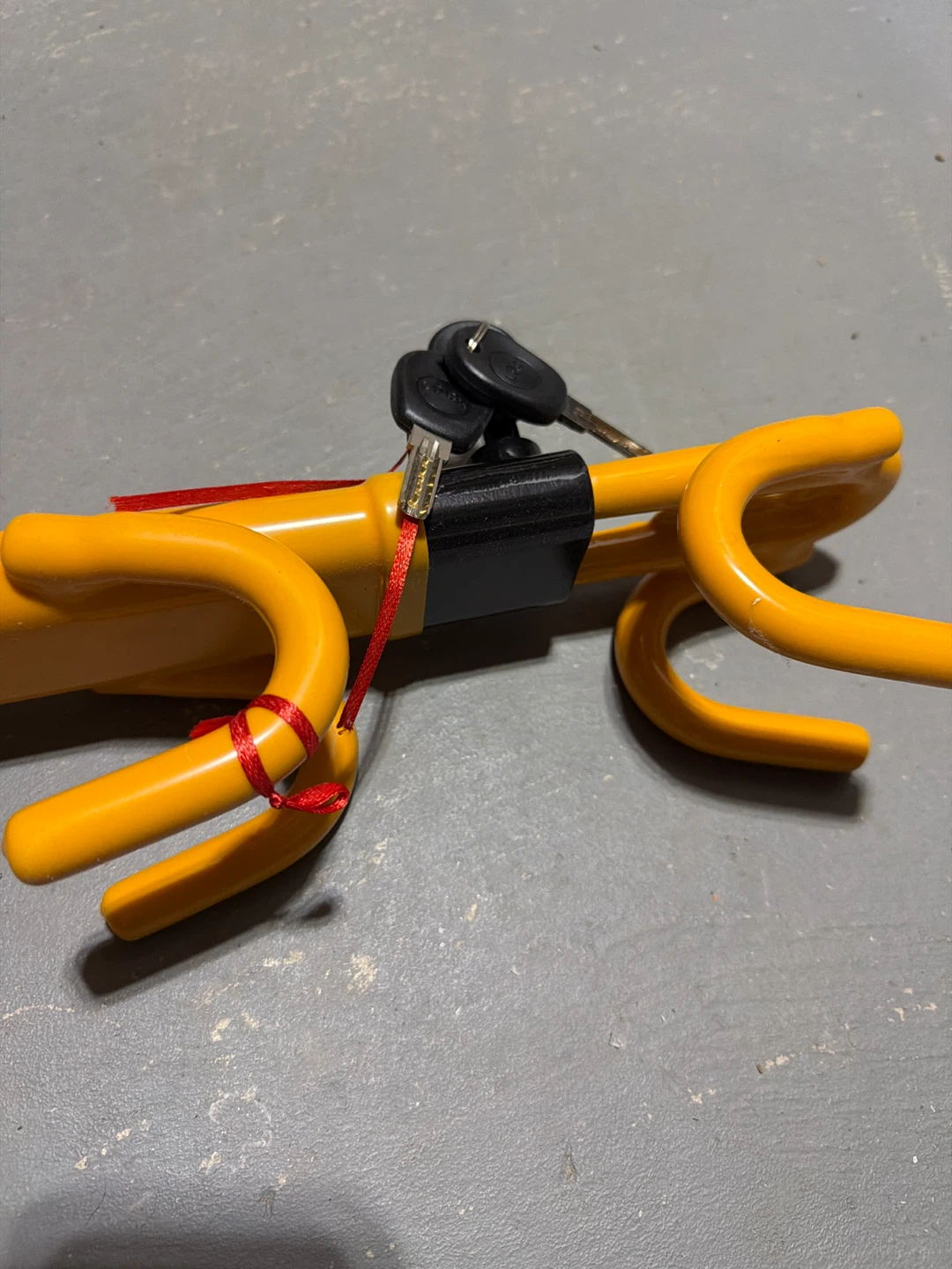 Yellow Anti-Theft Car Steering Wheel Lock