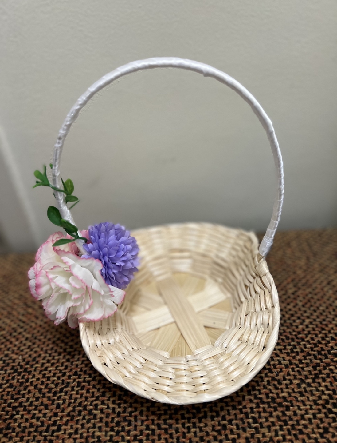 Decorative Wicker Basket with Flowers - photo 3