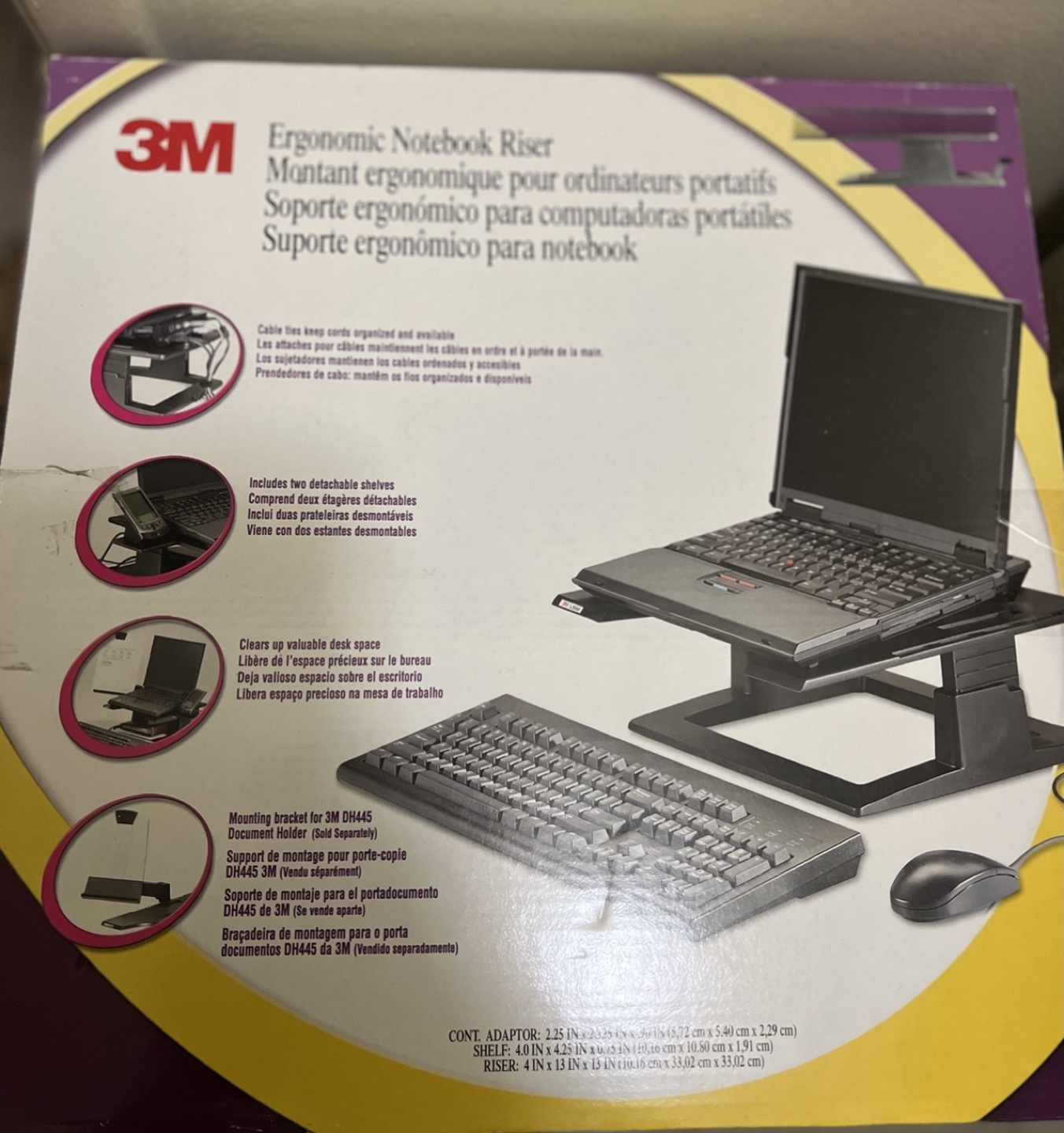 Brand New-3M Ergonomic Notebook Riser - photo 2