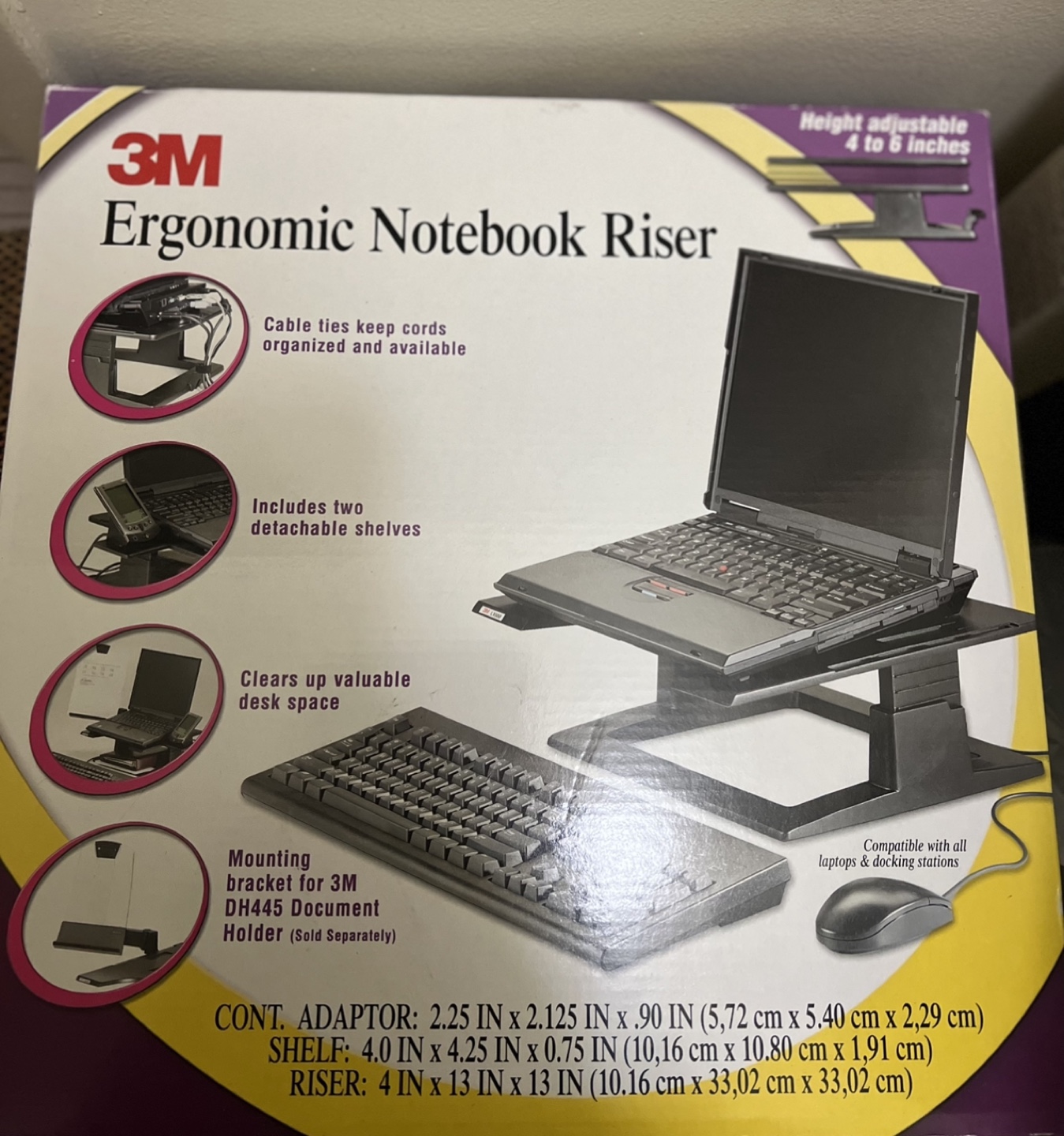 Brand New-3M Ergonomic Notebook Riser