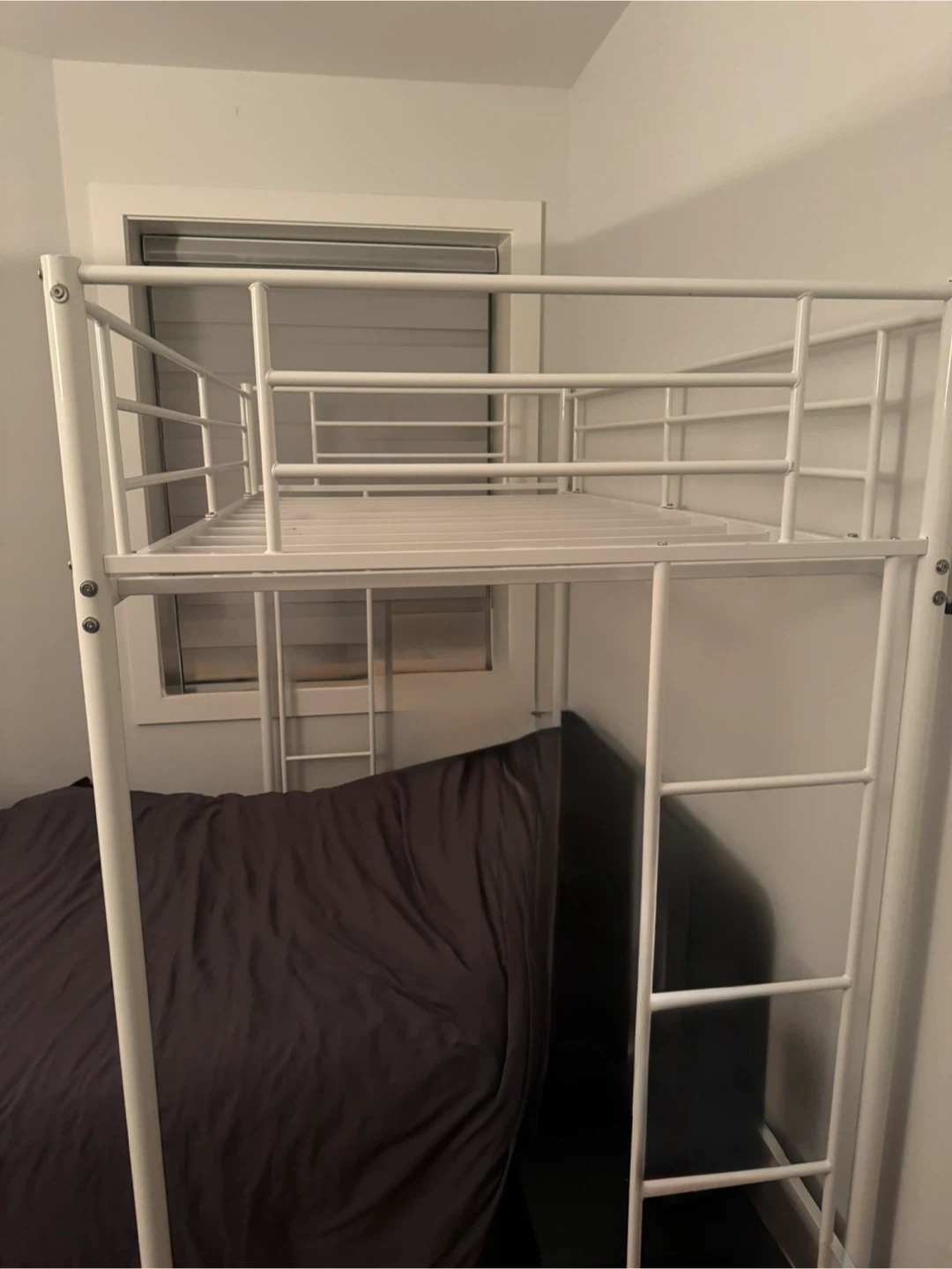 White Premium Metal Twin Loft Bed for Kids - photo 2