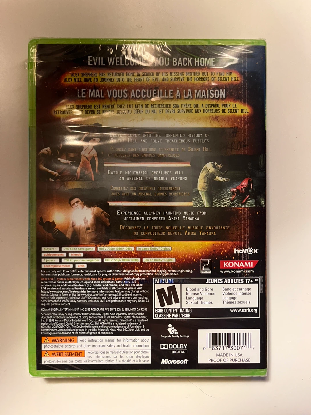 Silent Hill Homecoming Video Game Xbox 360 Sealed, 2008 Release - photo 2