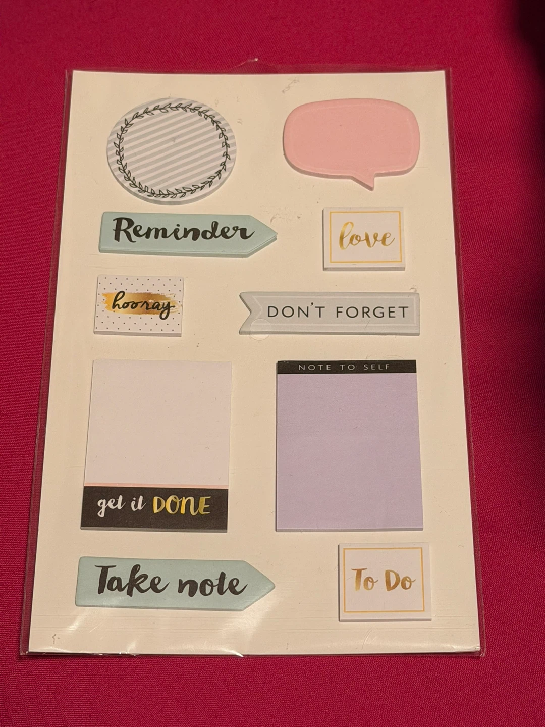 Assorted Motivational & Note sticky notes. Journaling