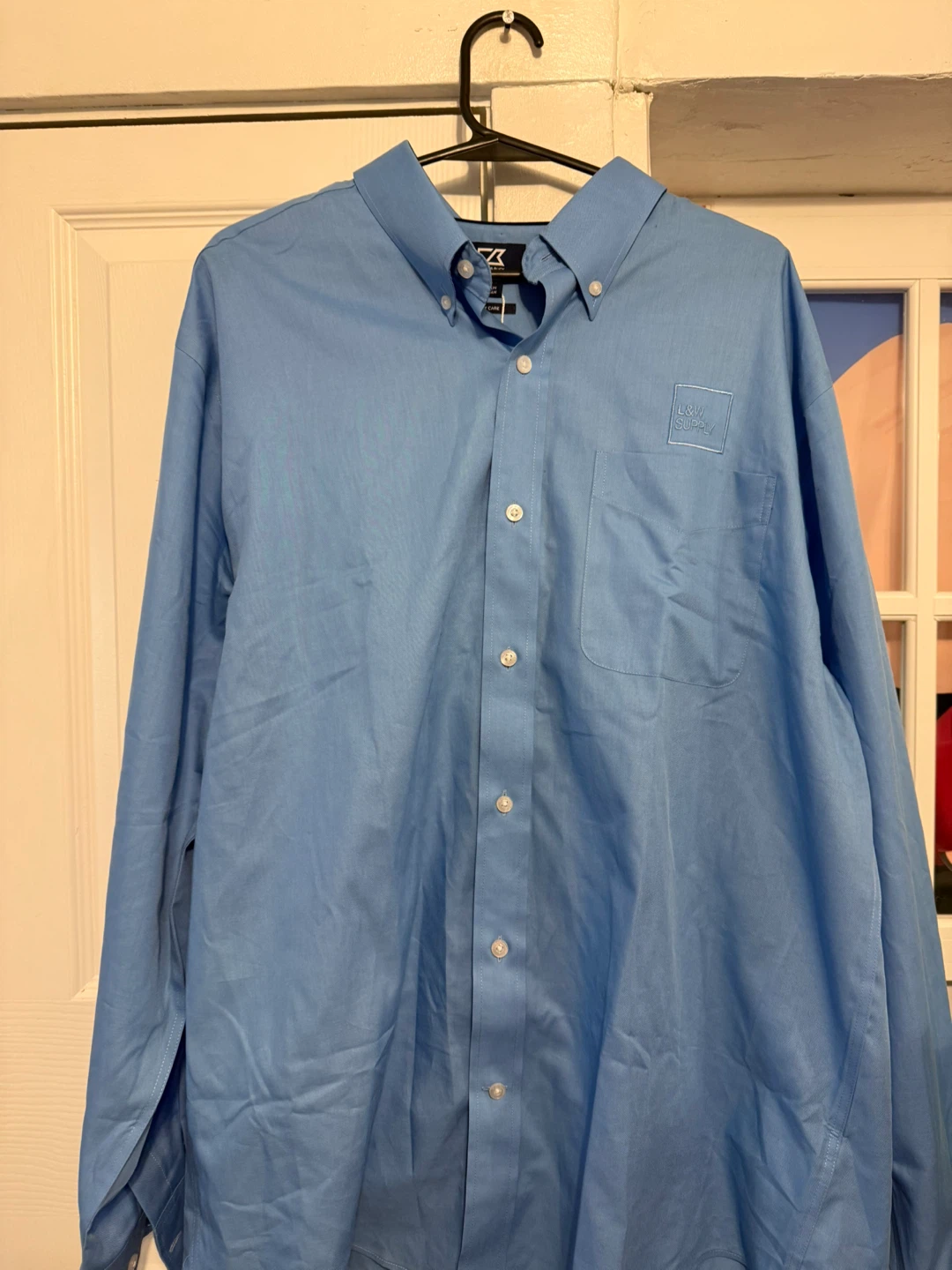 XL L&W Supply Blue Button Down Long Sleeve Shirt