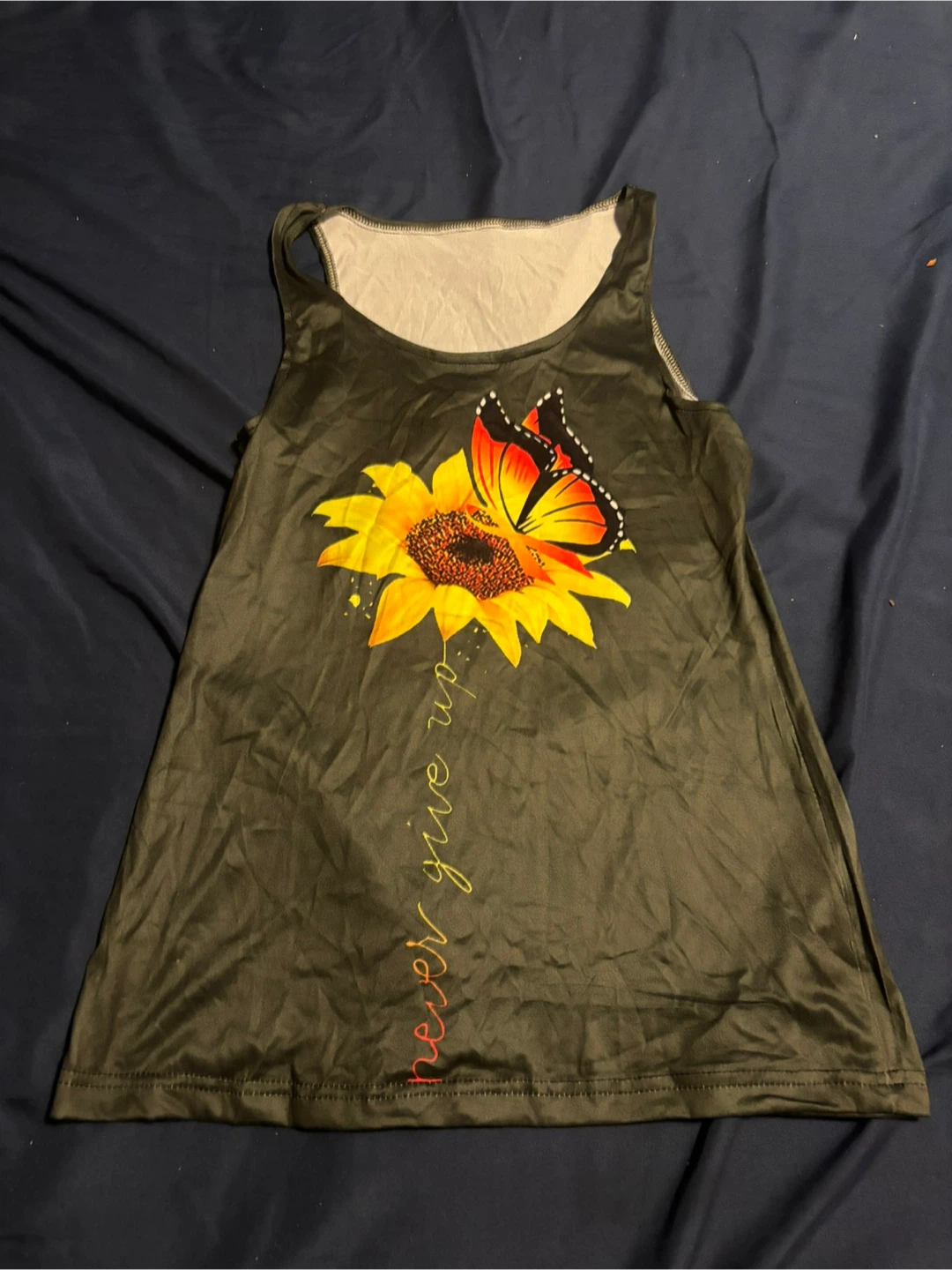 Sunflower and Butterfly Tank Top