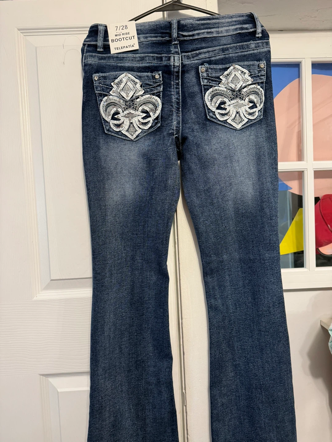 Telepatia Mid Rise Bootcut Jeans - Size 7/28