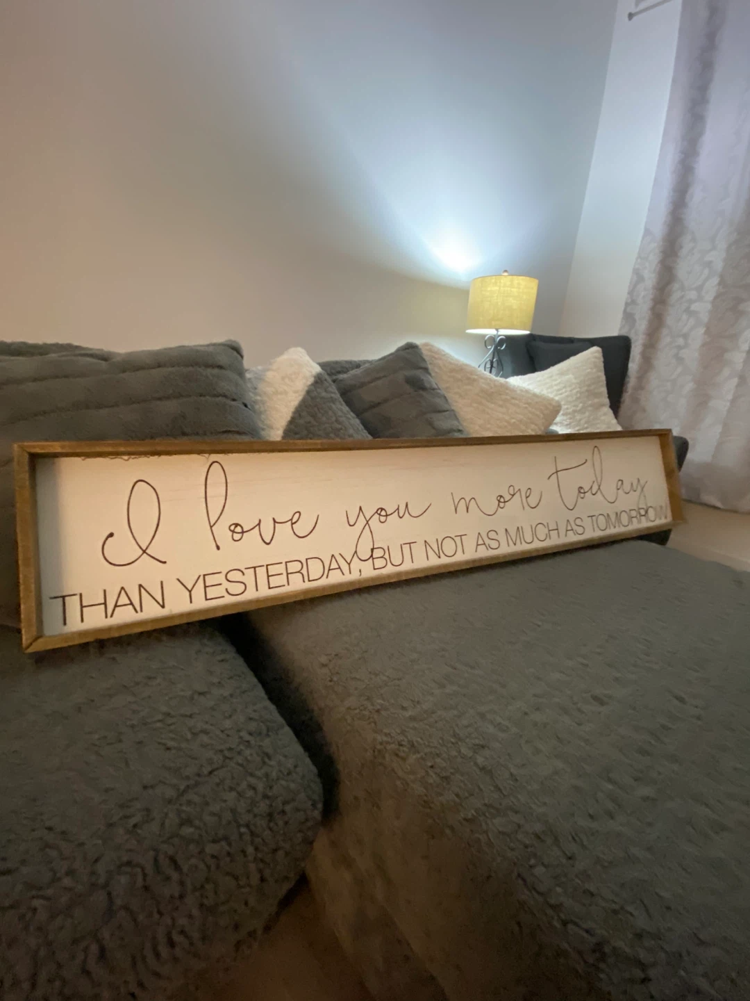 Wooden Framed "I love you more today" Wall Art - photo 3
