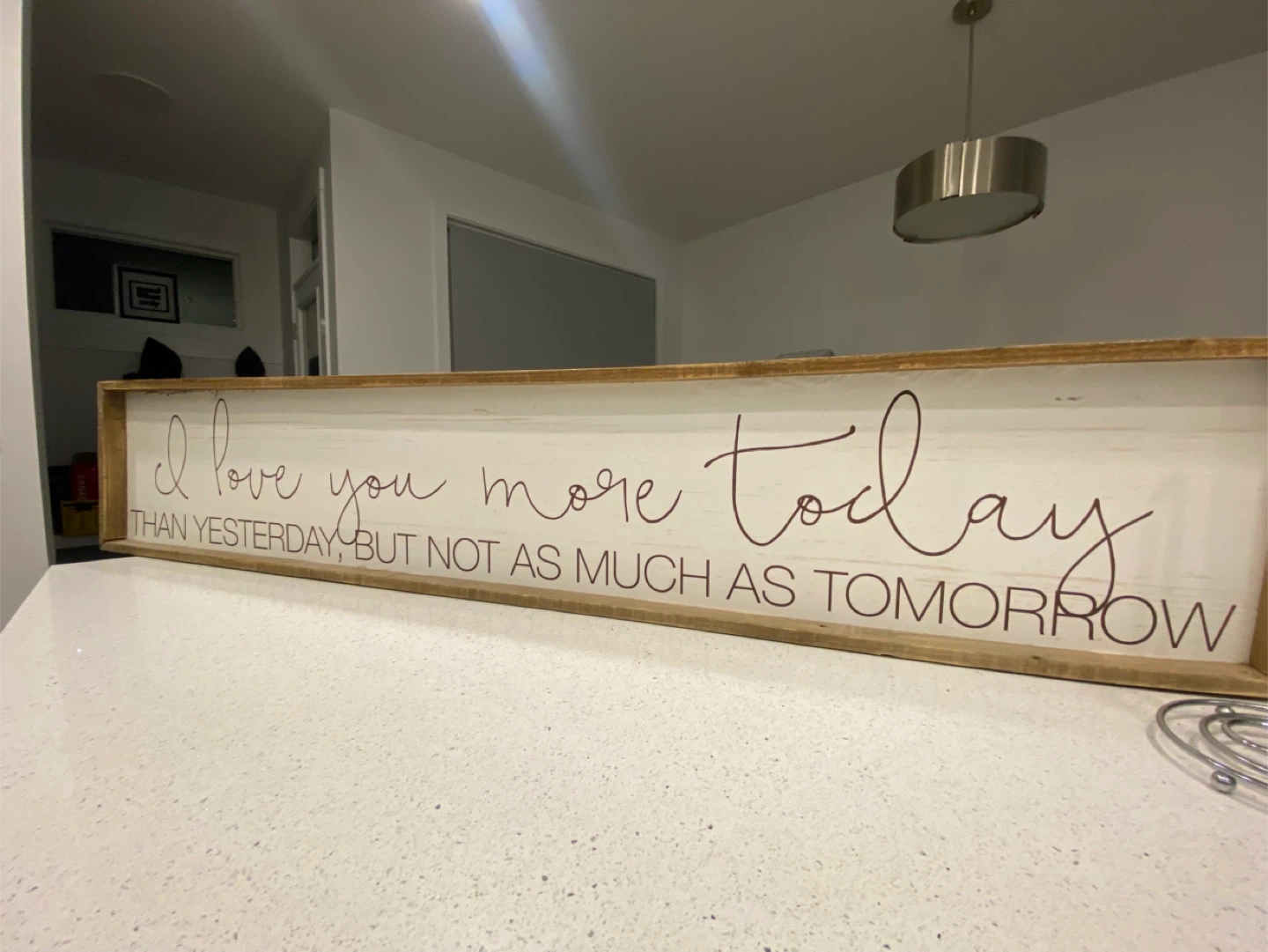 Wooden Framed "I love you more today" Wall Art - photo 2
