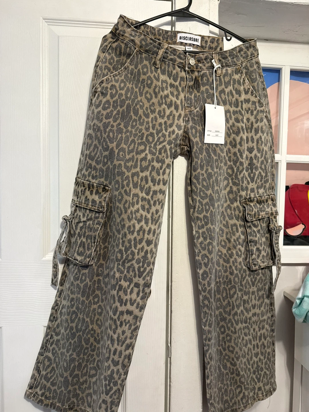 Disclosure Leopard Print Cargo Pants Size 5/27 - photo 2