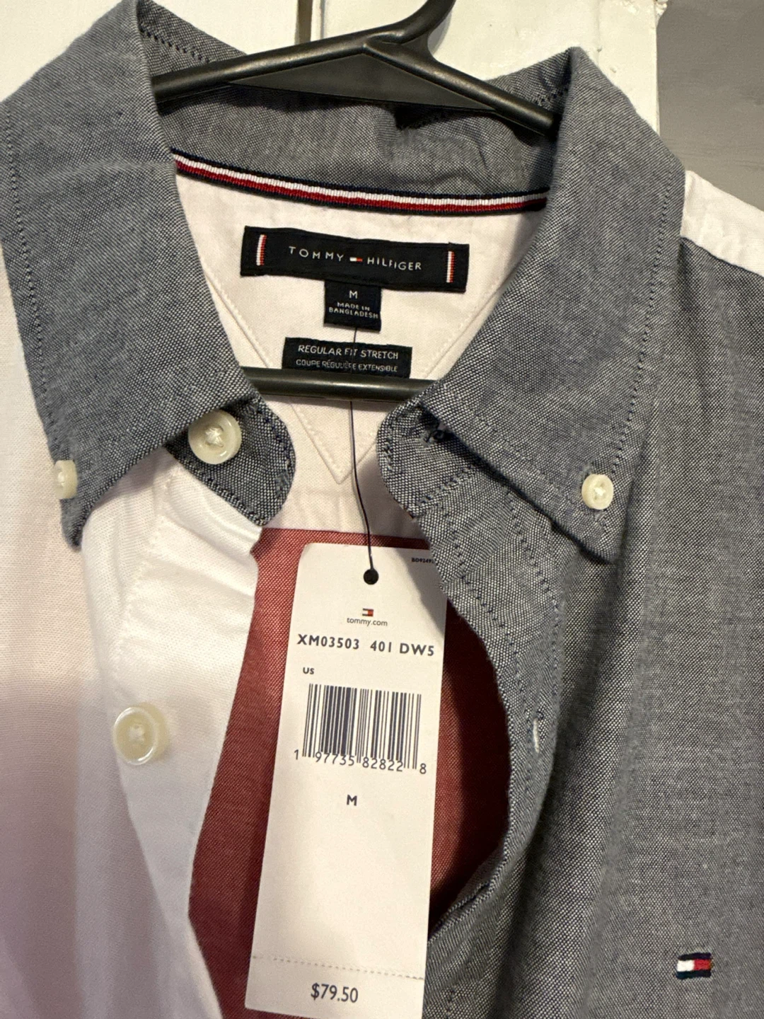 Tommy Hilfiger Men's Color Block Button Down Shirt Size M - photo 2