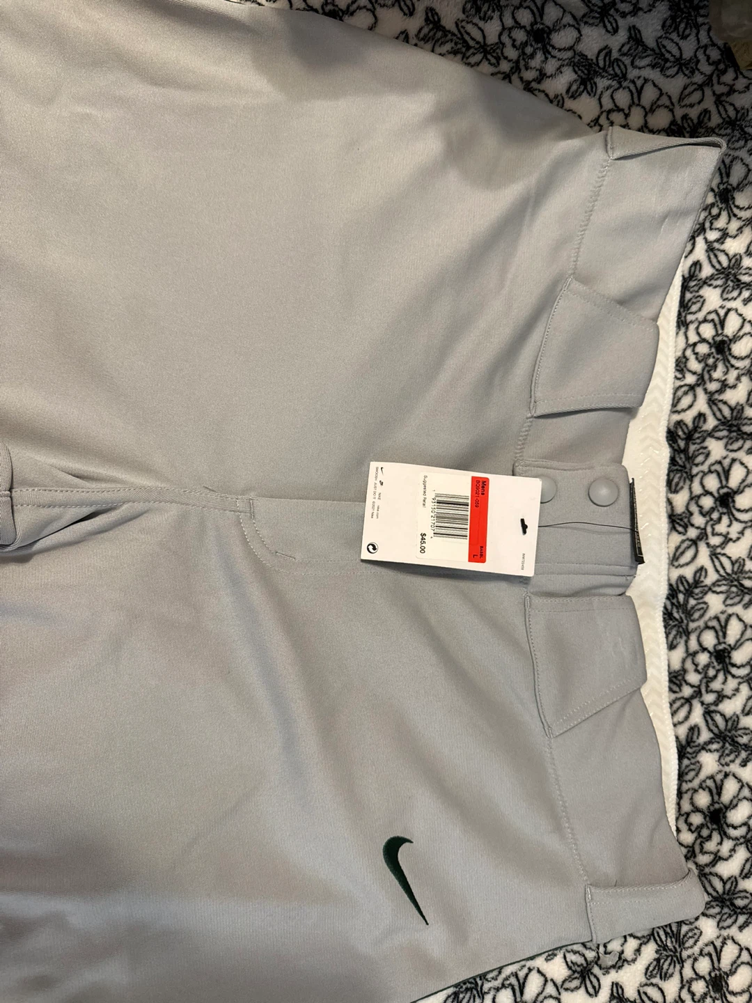 Nike Baseball Pants Gray Green Men's Size Large