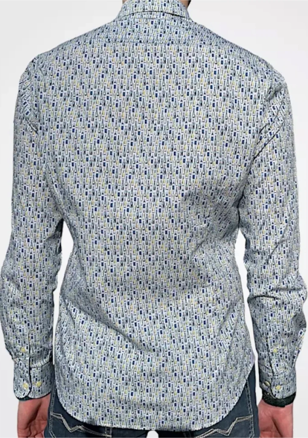 A Fish Named Fred Men's Button-Up Shirt - Bottle Print - XL - photo 2