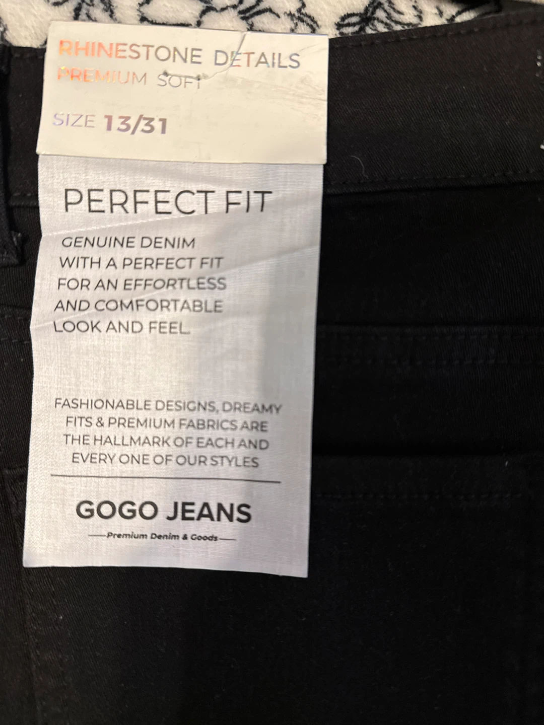 Rhinestone Bootcut Fit Denim Pants Size 7/28 13/31 - photo 4