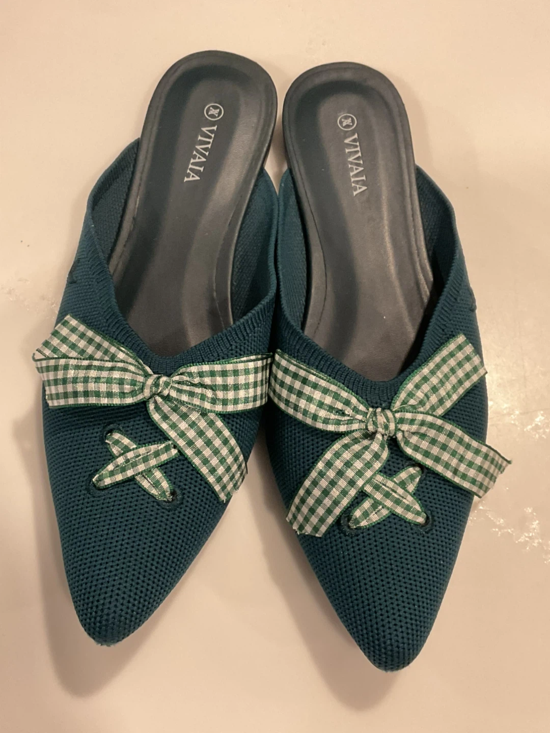 VIVAIA Pointed Toe Mules - Teal Green - photo 2