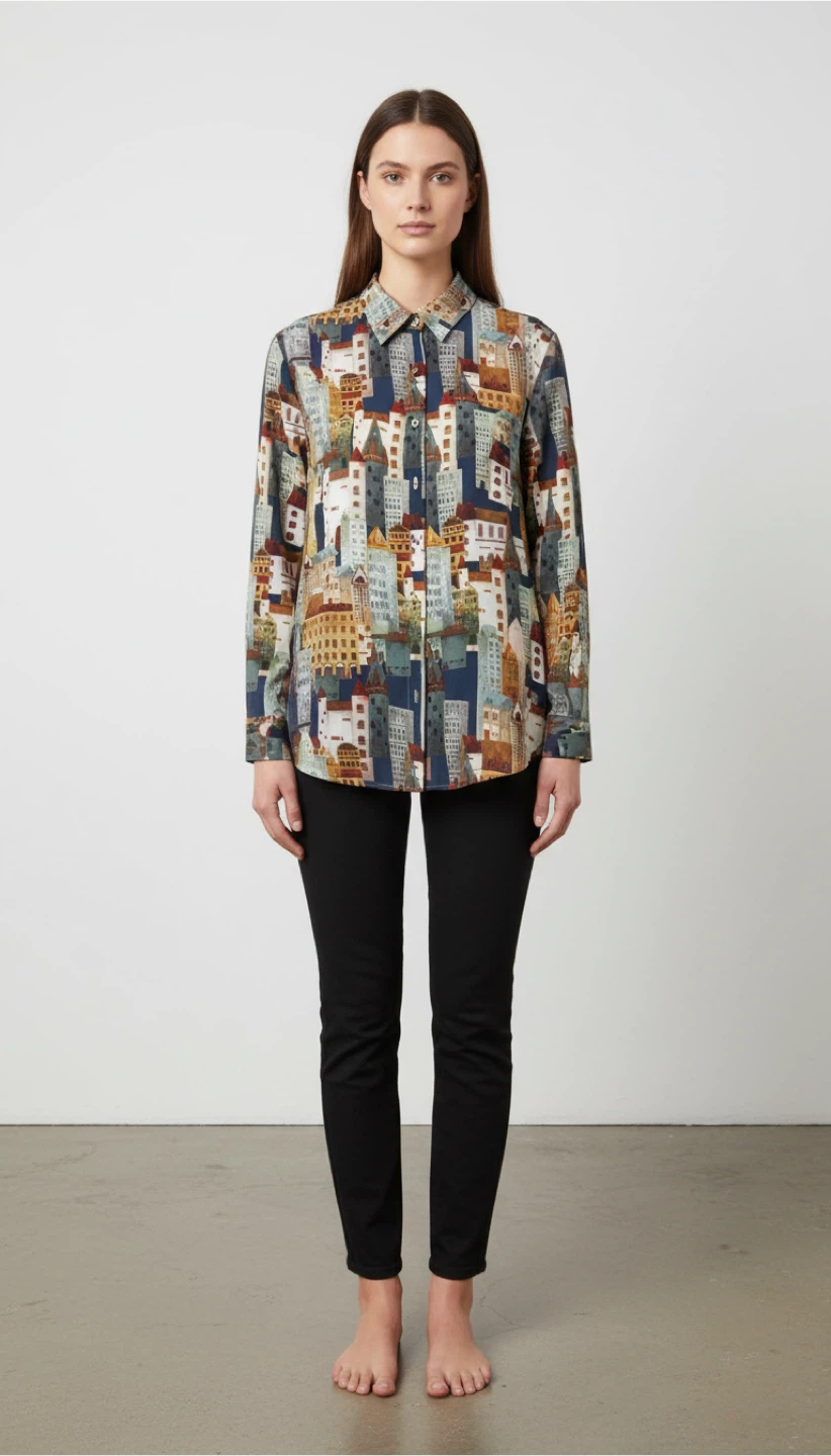 Long Sleeve Button-Up Shirt, size M and size L