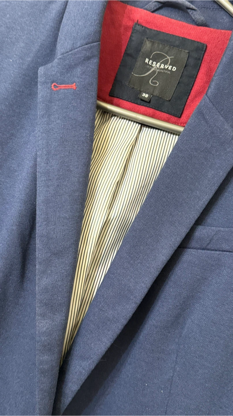 Reserved Navy Blazer with Red Elbow Patches, size M/38 - photo 4
