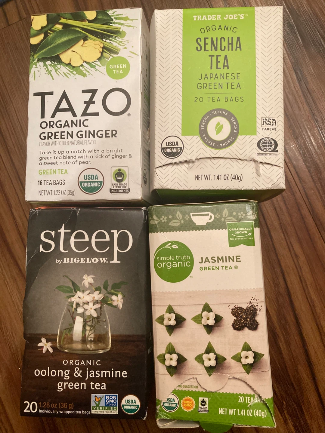 4 Organic Green Teas