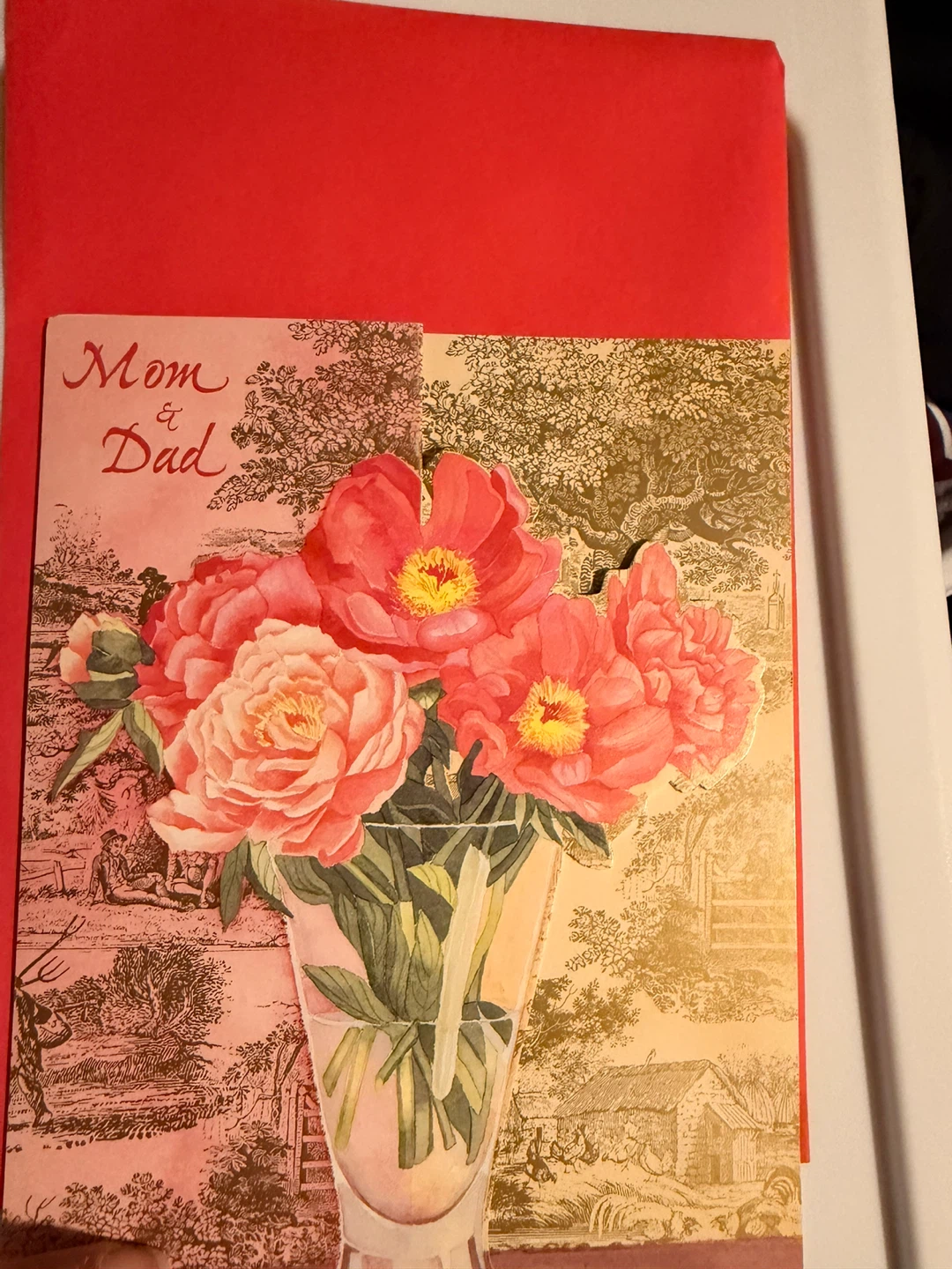 Vintage "Mom & Dad" Valentine's Day Card - photo 2