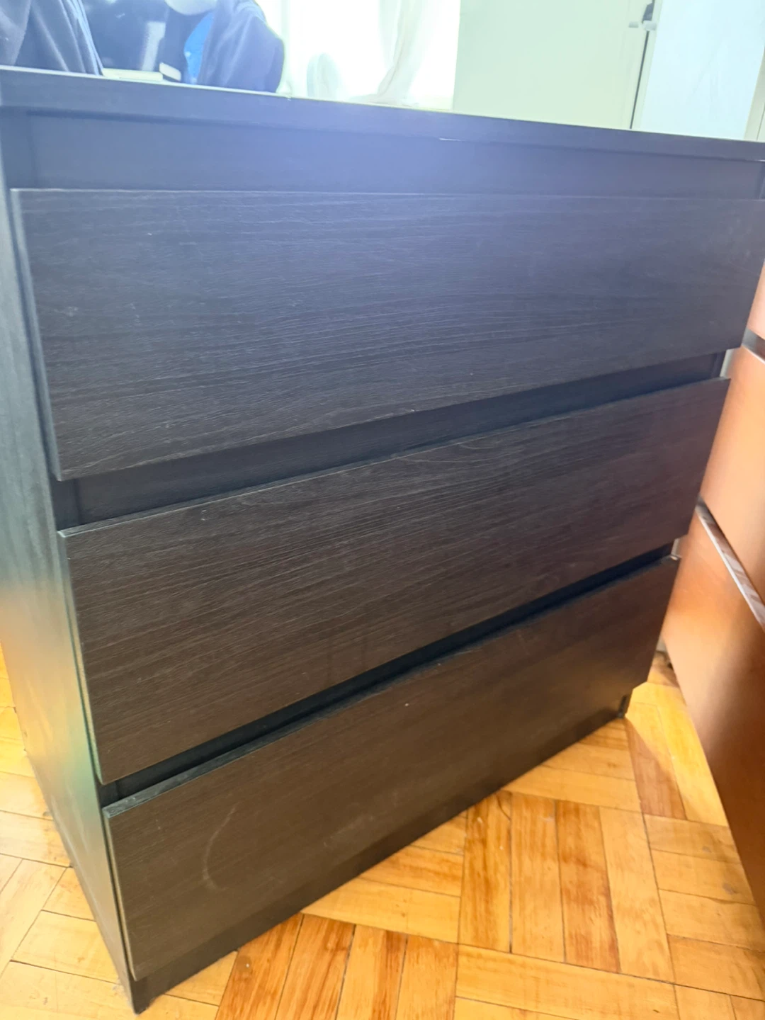 Black 3-Drawer Dresser