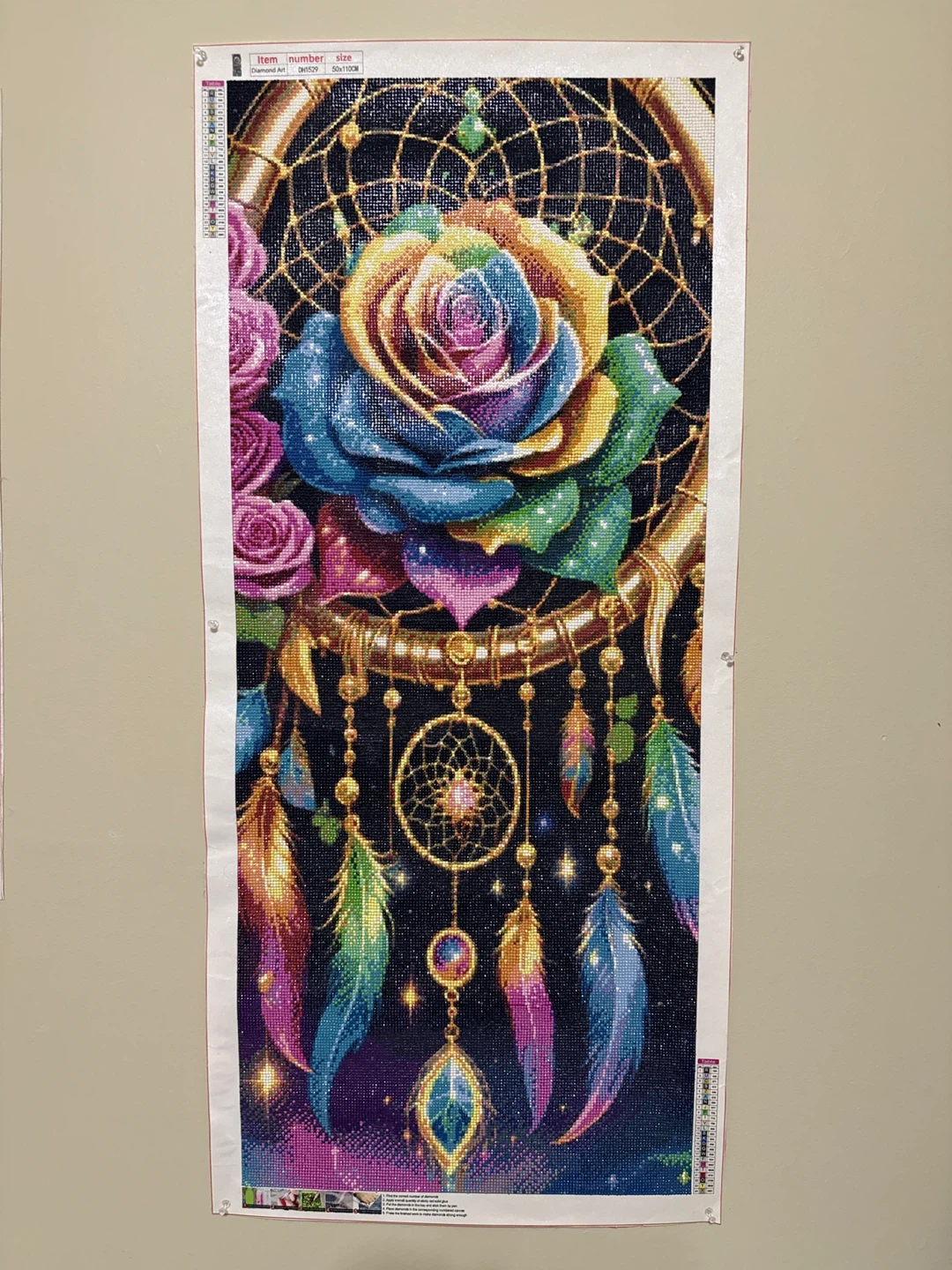 Diamond Art Dreamcatcher Rose Painting