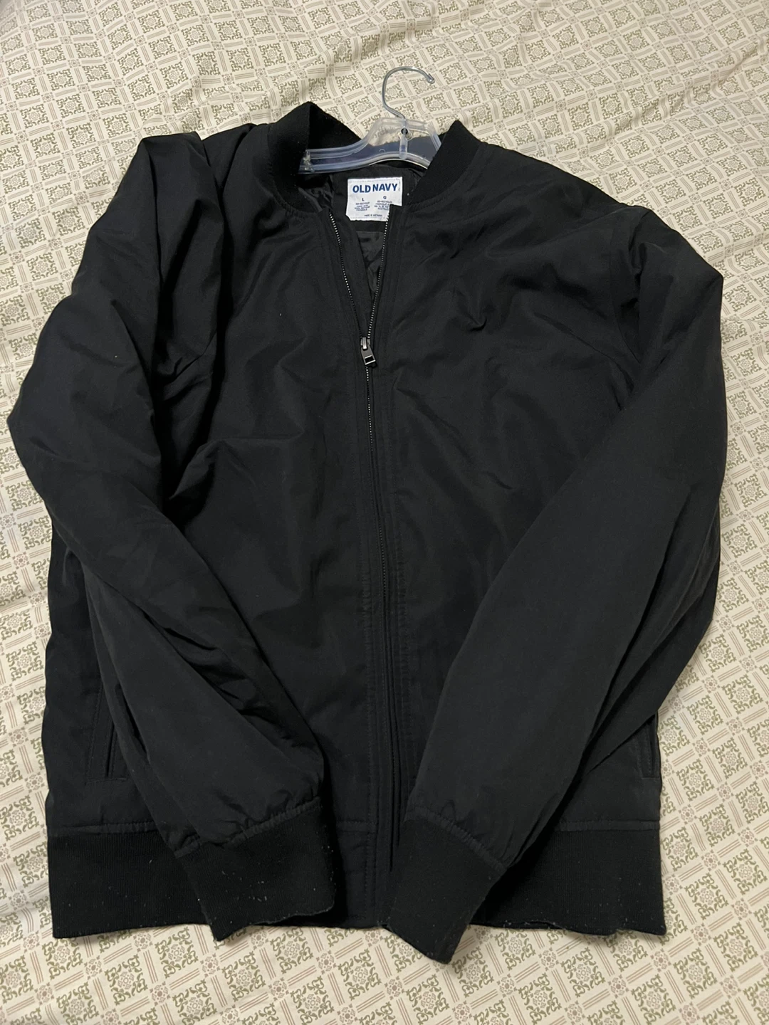 Old Navy Black Bomber Jacket - Size L