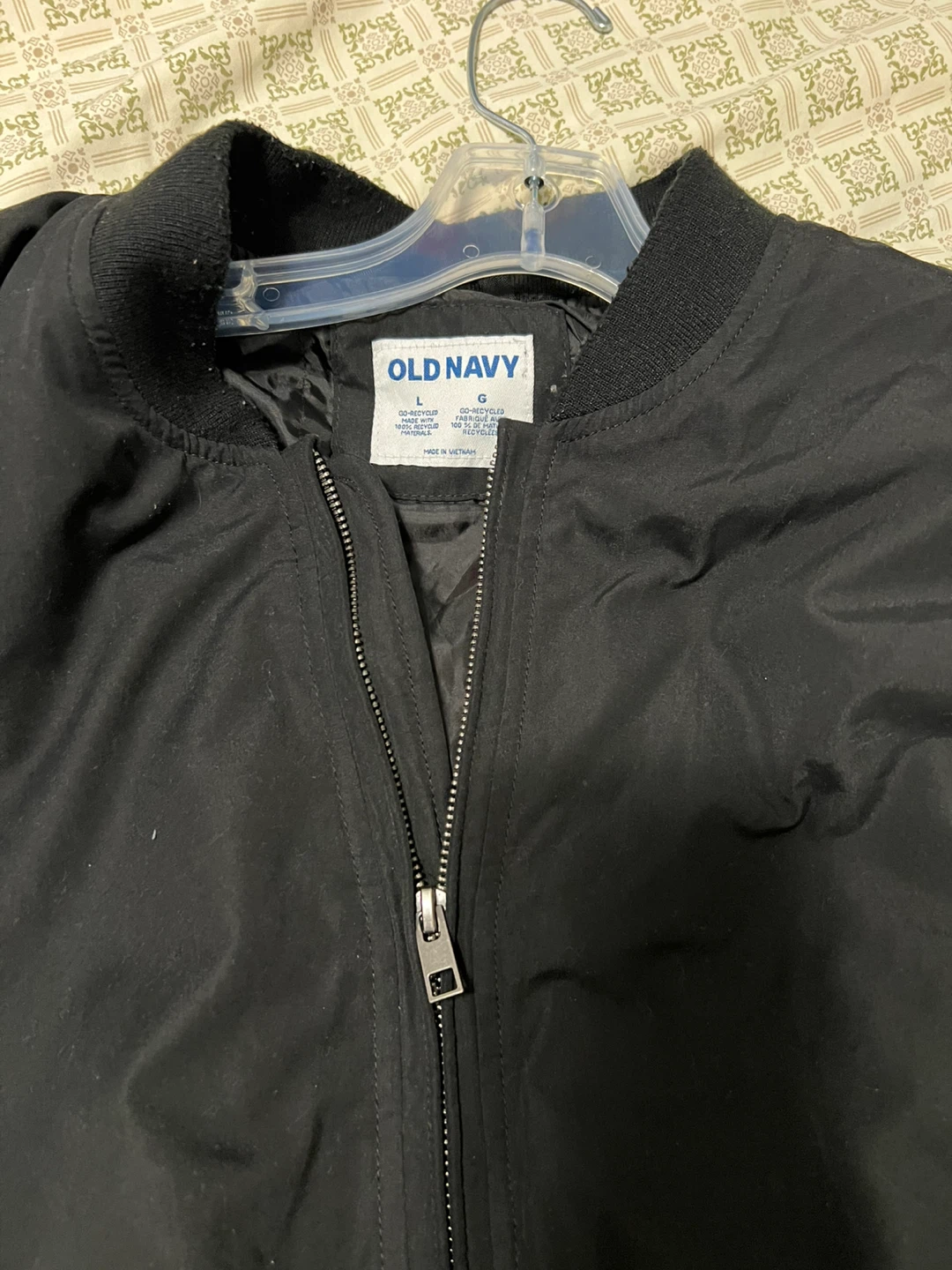 Old Navy Black Bomber Jacket - Size L - photo 2