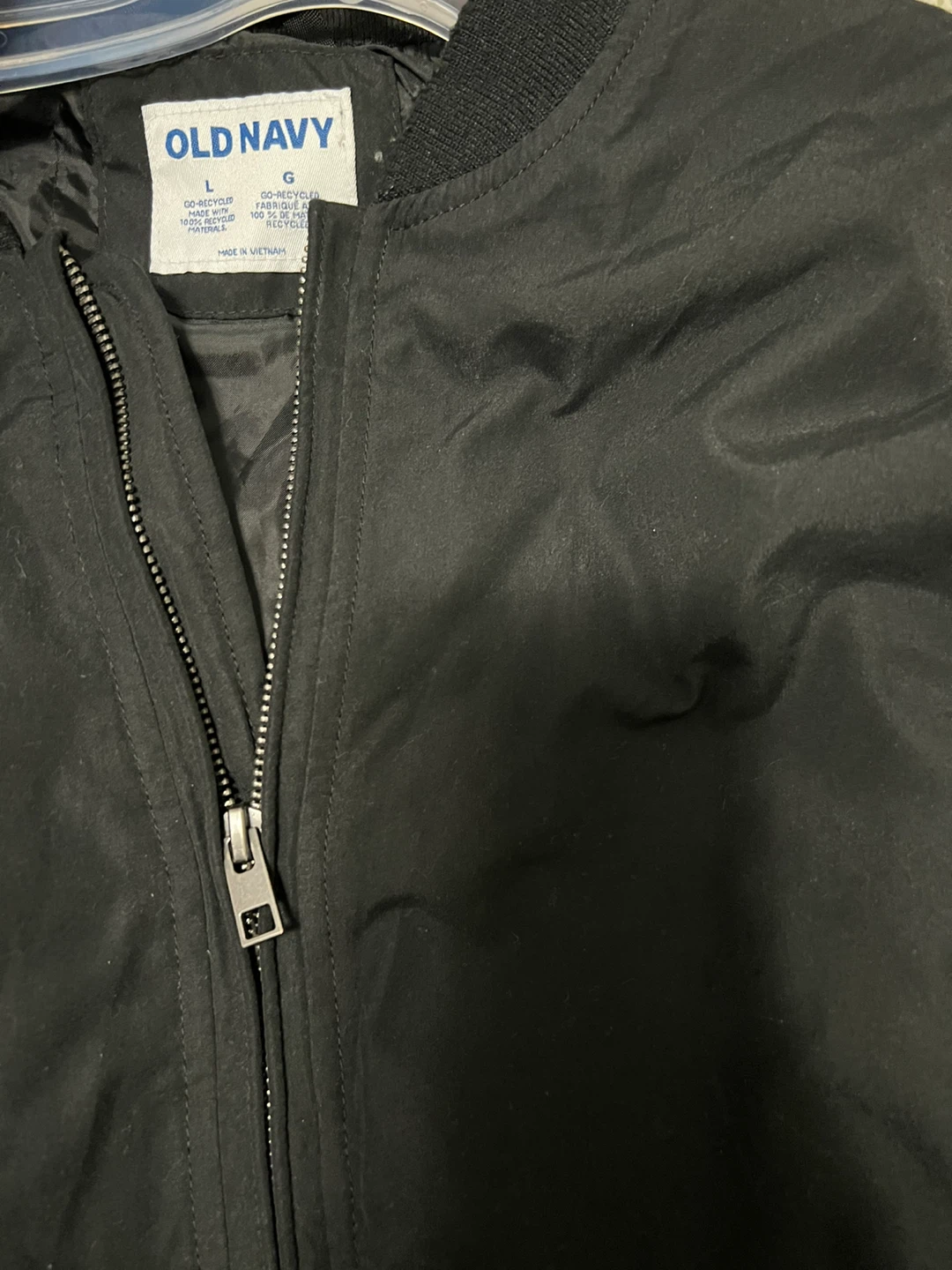 Old Navy Black Bomber Jacket - Size L - photo 3