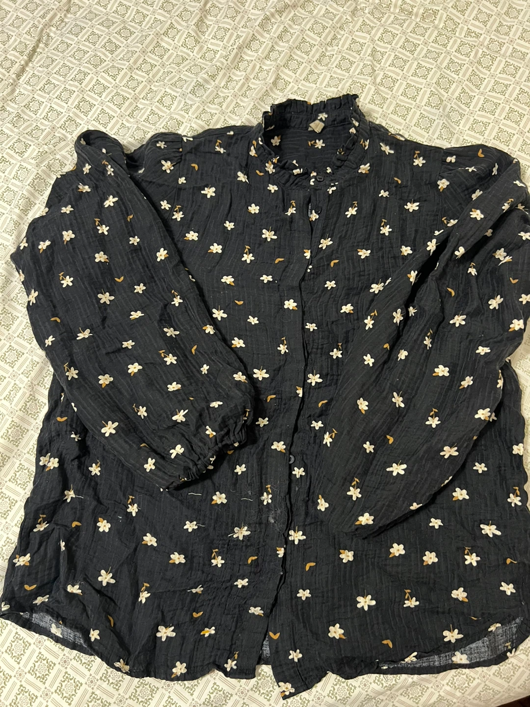SOYA CONCEPT Black Floral Button-Up Blouse