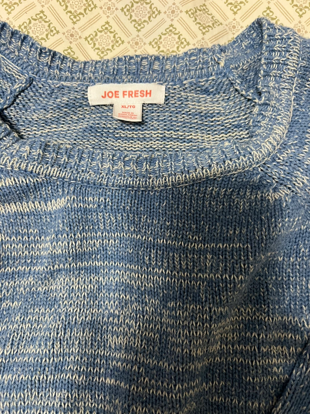 Joe Fresh Blue Marled Knit Sweater - XL - photo 2