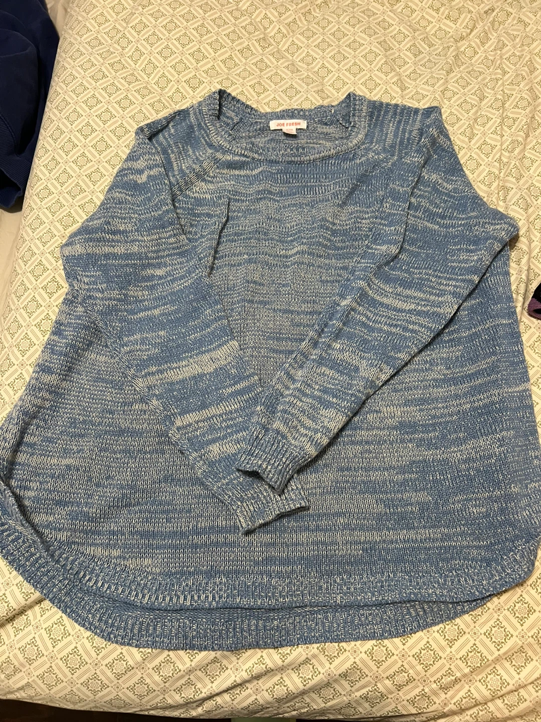 Joe Fresh Blue Marled Knit Sweater - XL